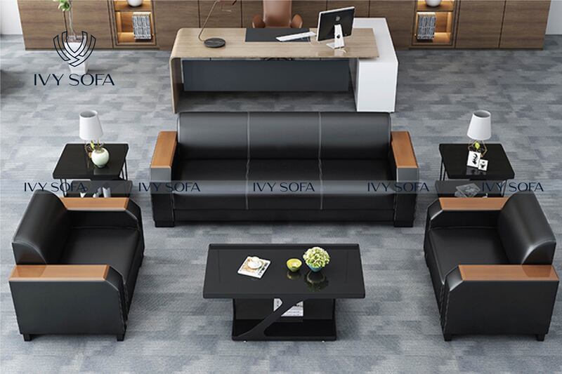 Bo ban ghe sofa go van phong 2